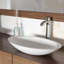 Lavabo de salle de bain ovale fait à la main blanc mat L 23 po x l 14 po x H 4 po Wisteria