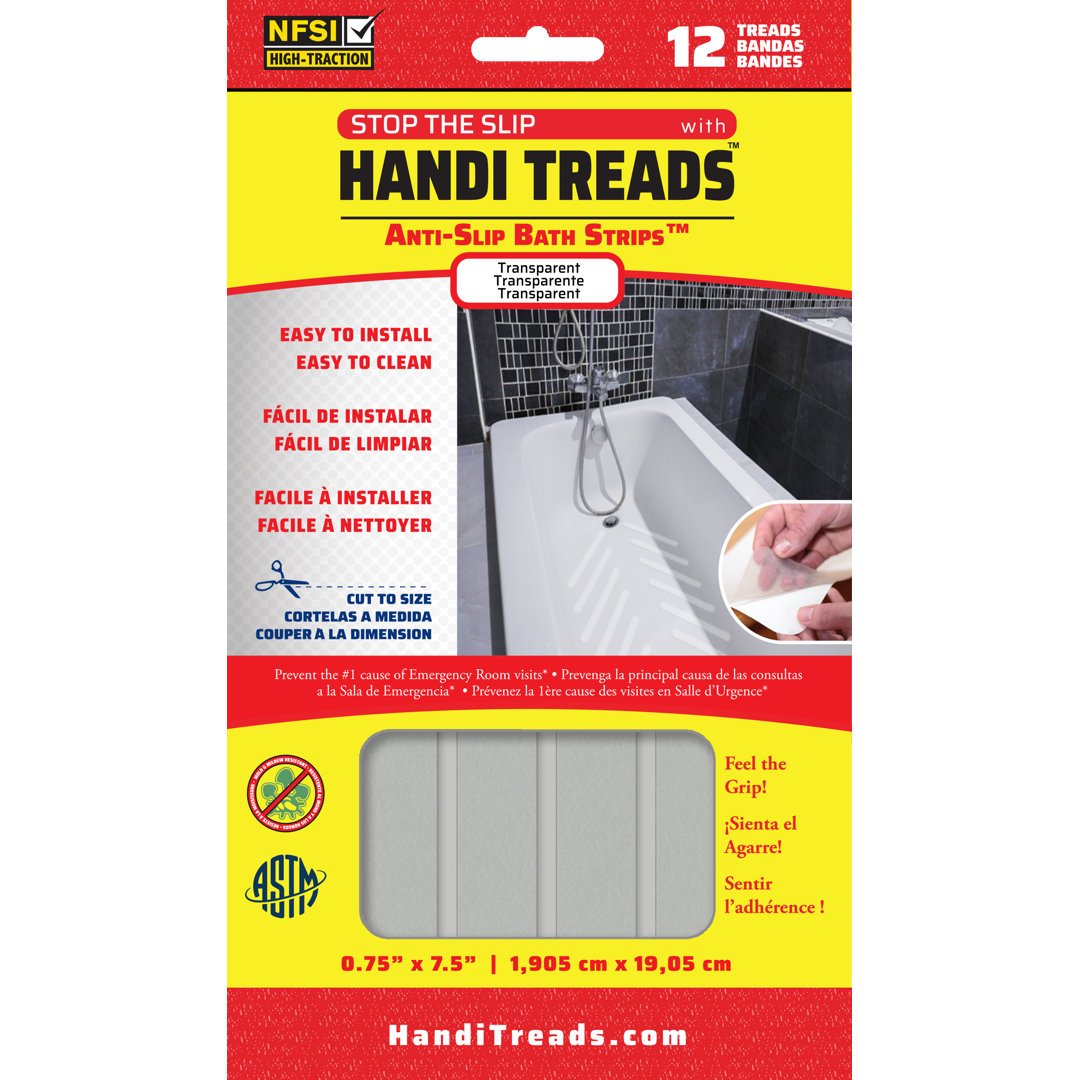Plastic / Acrylic Shower Mat (Set of 12) HandiTreads