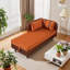 Canapé de rangement de 65 pouces avec coussin en mousse et structure en bois-126556067