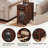 Analiesa End Table With Charging Station and Storage, Narrow End Table, Nightstand With USB Ports And Outlets, Side Table For Bedroom, Living Room-881995307
