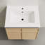 Meuble-lavabo mural en chêne naturel 24 po St. Tropez-1321191070-1321191071