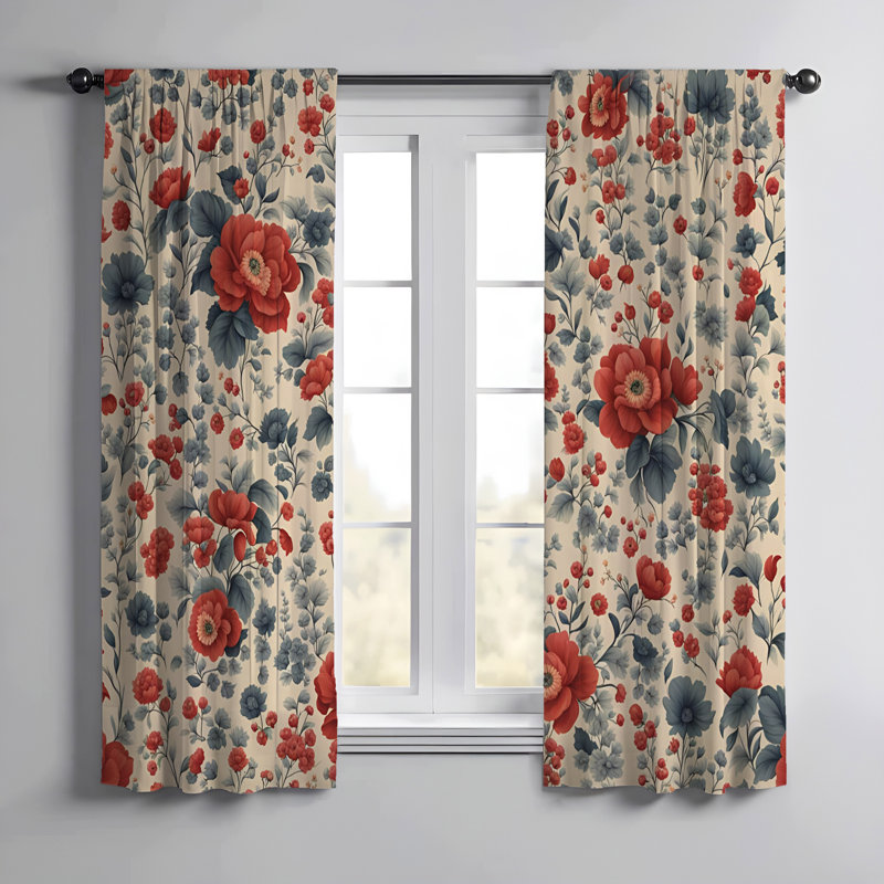 Paire de rideaux semi-transparents Robart, L 56 po x L 78 po
