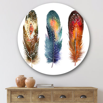 Ensemble de plumes colorées Boho