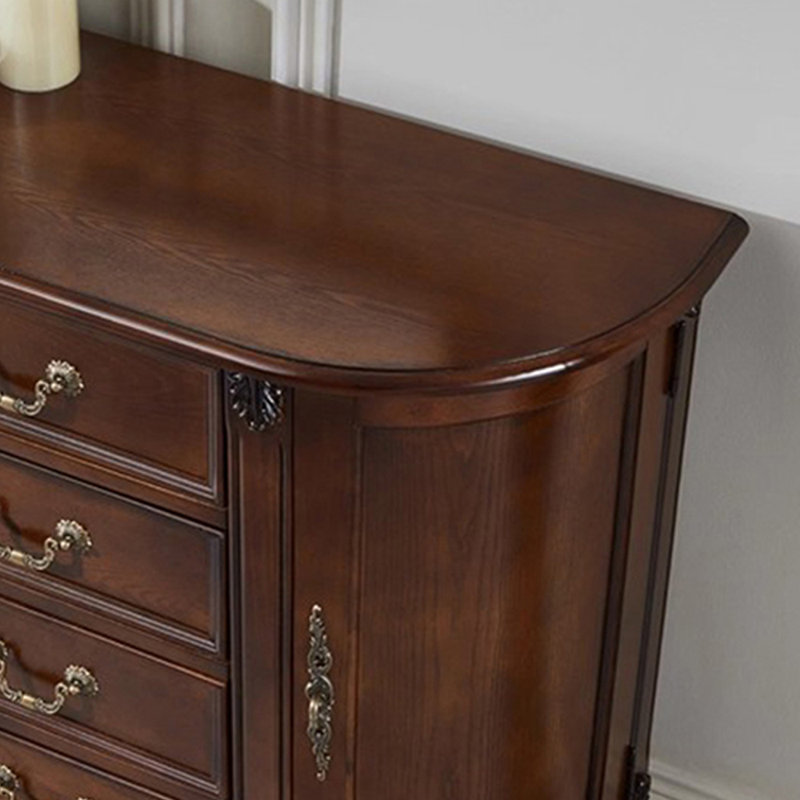 Armoire décorative semi-circulaire Exquise, H 35,04 po x l 31,5 po x P 13,78 po