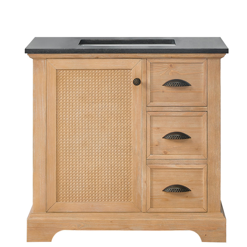 36'' Single Bathroom Vanity with Top, Celestite Marble