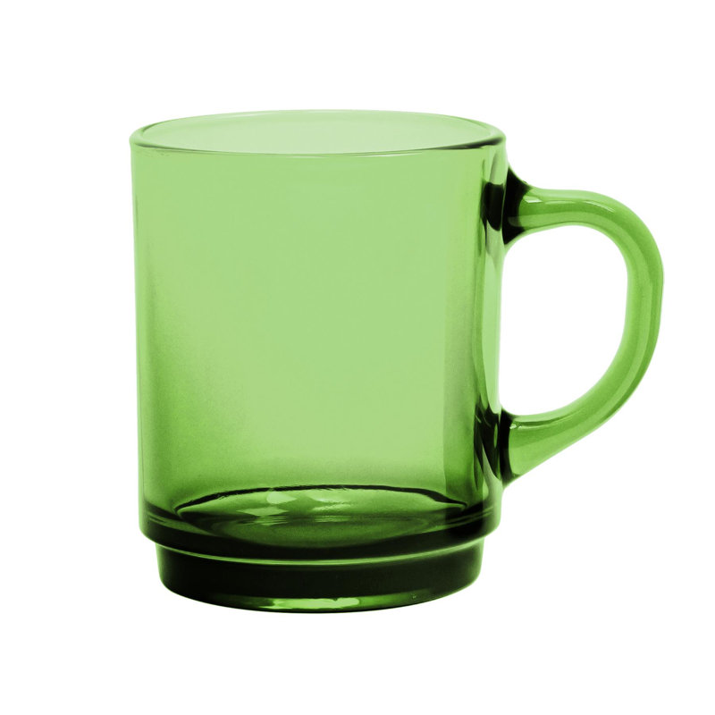 Glass Coffee Mug, Green