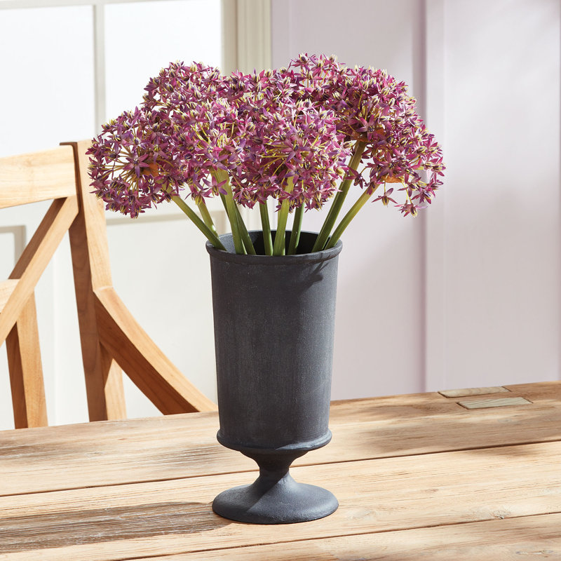 Aluminum Table Vase, 12" H x 6" W x 6" D