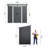  Sliding Doors 6 ft. W x 4 ft. D Metal Storage Shed