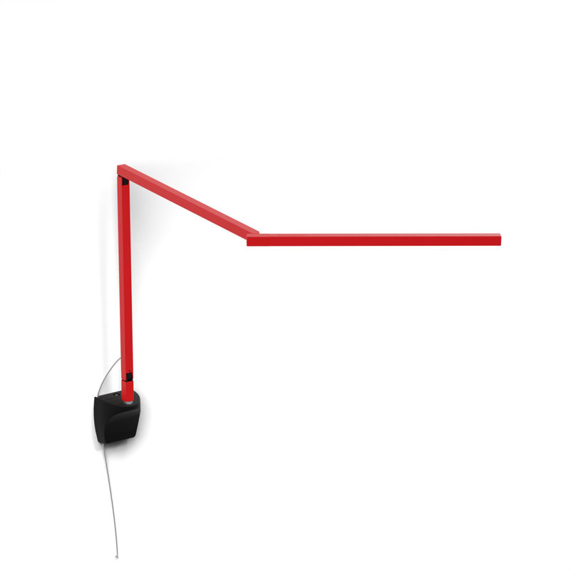 Z-Bar Gen 4 Desk Lamp, 3500K, 12.5" H x 25.6" W x 7.5" D, Matte Red