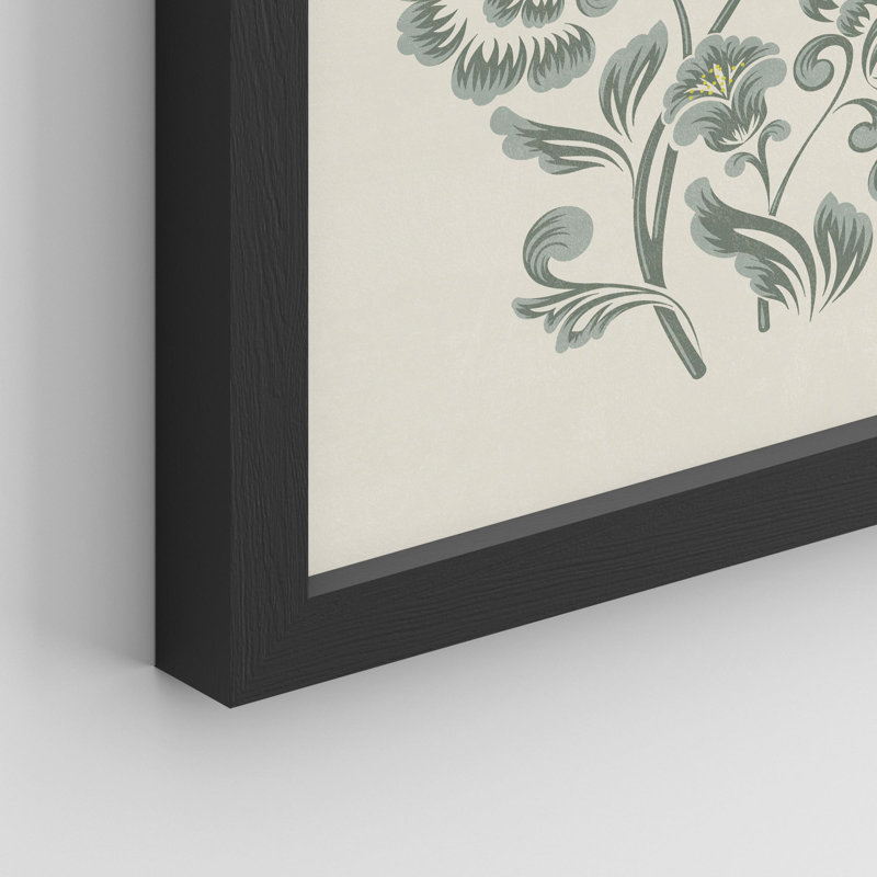 " Elegant Vintage Botanical Flower Market Classic Floral ", Black, 16" H x 12" W