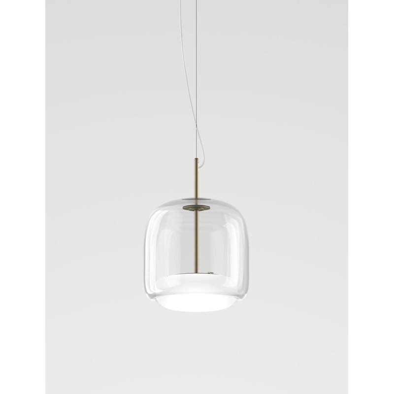 Jube 1 - Light LED Pendant, 90" H x 10" W x 10" D, Crystal White, Matte Steel