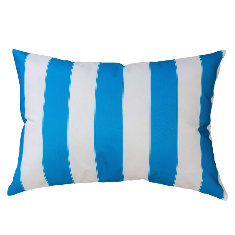 Horizon Stripe Pillow - Outdoor & Indoor, Silver, Rectangle 14"H x 20"W