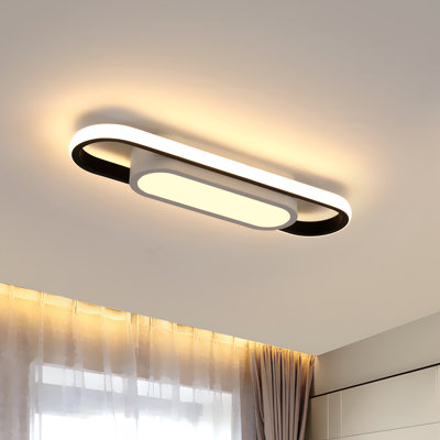 Oval 40cm 2-Light LED Ceiling Light