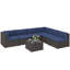 Ensemble de mobilier de jardin 6 places avec coussins, mobilier de terrasse