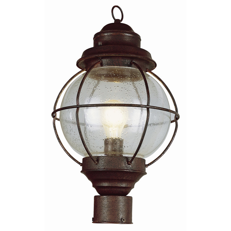 Basham Seeded Lantern Head, Rustic Bronze, 15" H x 9" W