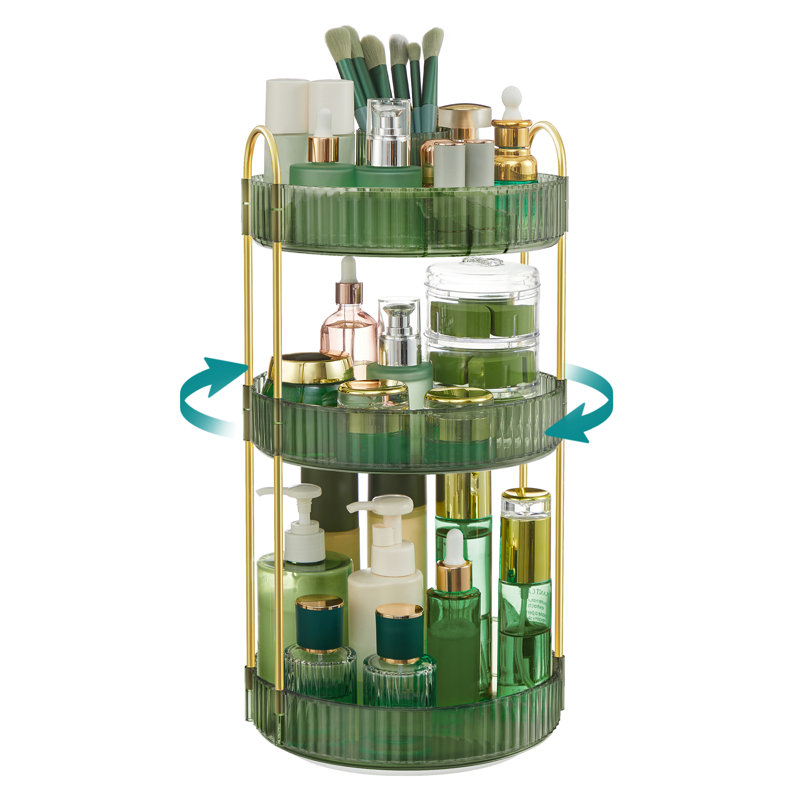 23x23x47.5cm Plastic Makeup Organiser, Green