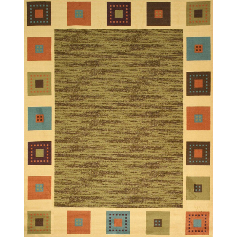 Tapis en laine Lune Gabbeh, Rectangle 7 pi 10 po x 9 pi 10 po