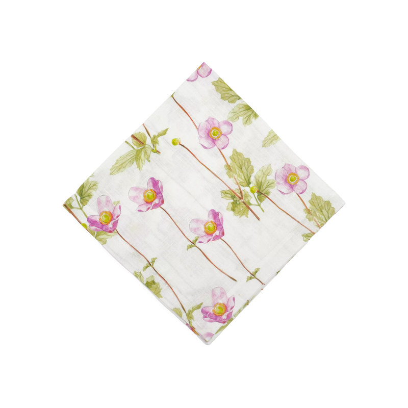 Floral Linen Square Napkins