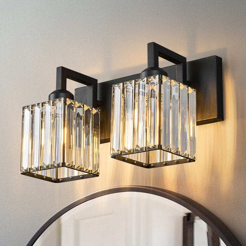 Kyneisha Vanity Light, Black, 2 Lights