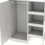 Lit mezzanine double pleine grandeur avec garde-robe intégré, bureau et amp; Rangement - aucun sommier nécessaire & amp; Robuste