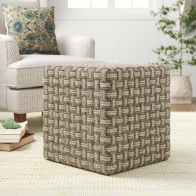 Repose-pieds carré tissé Etha Bailey