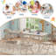 Ensemble 7 pièces de table et chaises pliantes pour enfants, table d'activité pour garderie, salle de classe, salle à manger et jeu-557099765