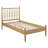Zane Twin Size Spindle Bed Frame In Light Oak-638095811-638095809