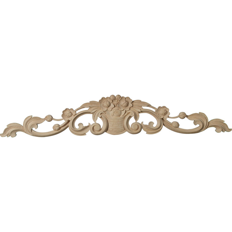 Panier à fleurs avec volutes Bradford, H 5 1/8 po x l 25 po x P 3/4 po, Aulne