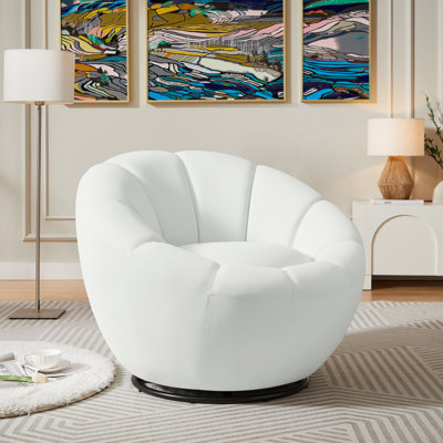 Fauteuil d'appoint pivotant rembourré