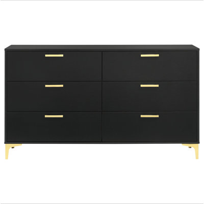 Commode rectangulaire à 6 tiroirs Lexie
