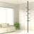 New Style With Trays Adjustable Laundry Pole Clothes Drying Rack Coat Hanger DIY Floor To Ceiling Tension Rod Storage Organizer For Indoor, Balcony - Black-2106797021