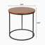 Table de bout ronde Cosimo - Élégante table d'appoint pour le salon - 21,65 po x 21,65 po x 21,65 po