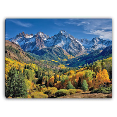 «Autumn Peaks Vista» - Art mural sur toile tendue
