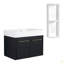 Meuble-lavabo mural de 30 po avec lavabo et support de rangement, lavabo en résine à rebords épais, ensemble KD-126528432