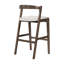 Ensemble de 2 tabourets d'intérieur en bois d'hévéa avec revêtement doux-129903723