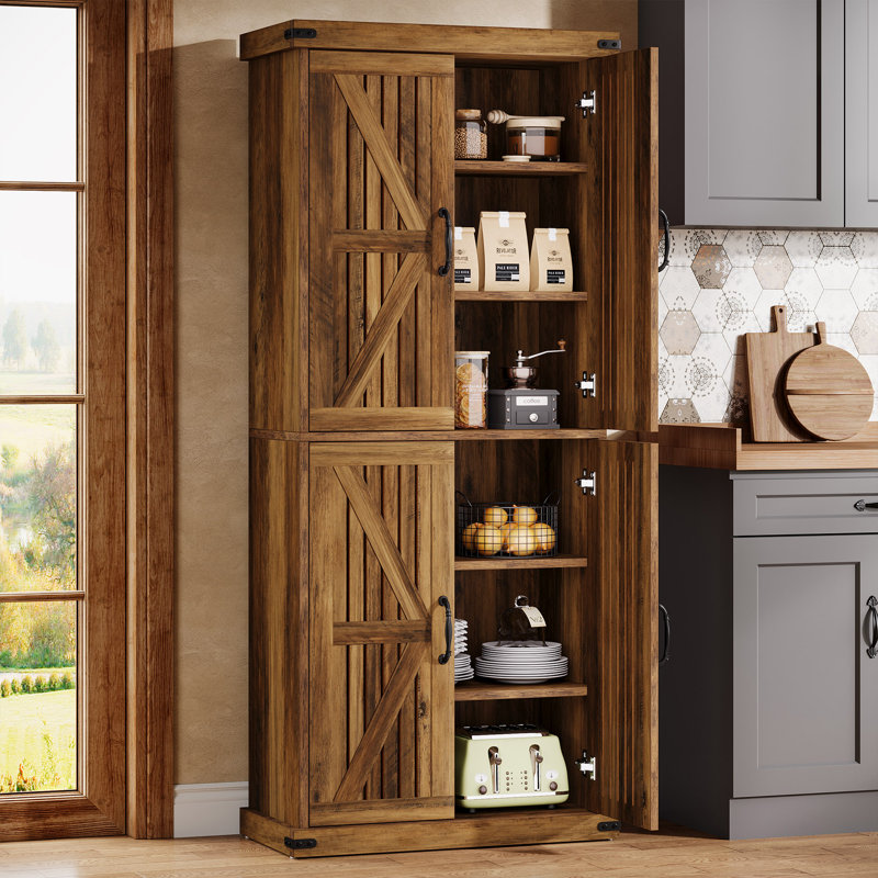 Armoire de rangement de 71 po de hauteur, garde-manger Farmhouse