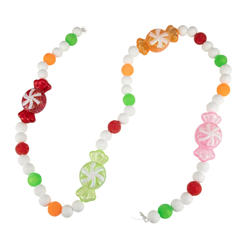 Guirlande de Noël 6 pi de couleur pastel scintillante