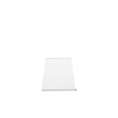 Handmade Flatweave White Kitchen Mat