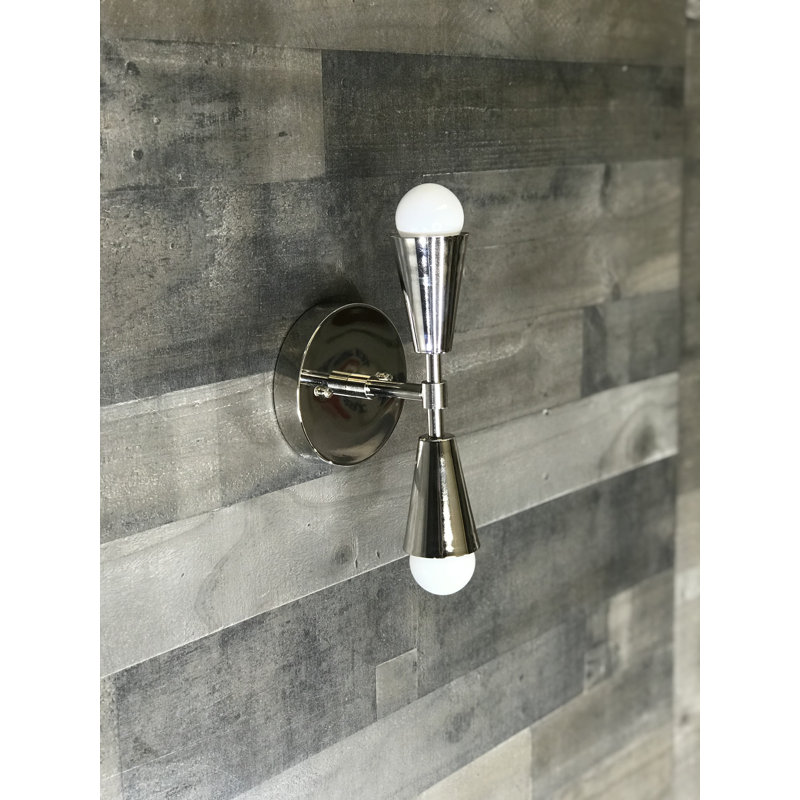 Caputo Armed Sconce, Polished Nickel