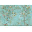 Papier peint floral sarcelle-242138349