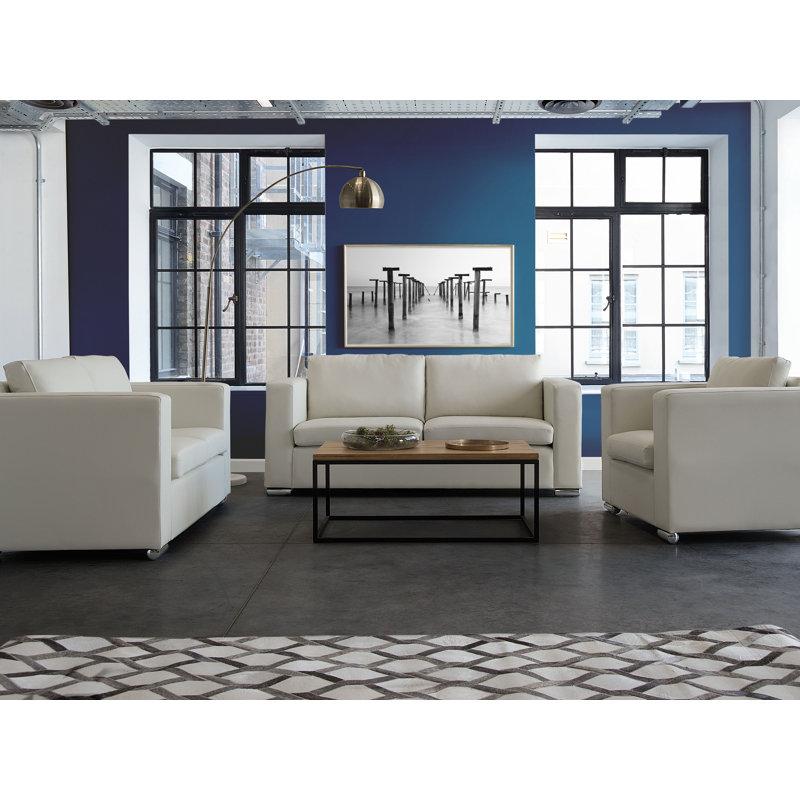 Denmark 3 Piece Standard Living Room Set, Beige