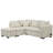 L-Shaped Sectional Pull Out Sofa Bed Sleeper Sofa With Two USB Ports, Two Power Sockets And A Movable Storage Ottoman-1457651232