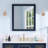 32 in.H Bathroom Rectangular Solid Wood Framed Wall Vanity Mirror-288205845-287782500