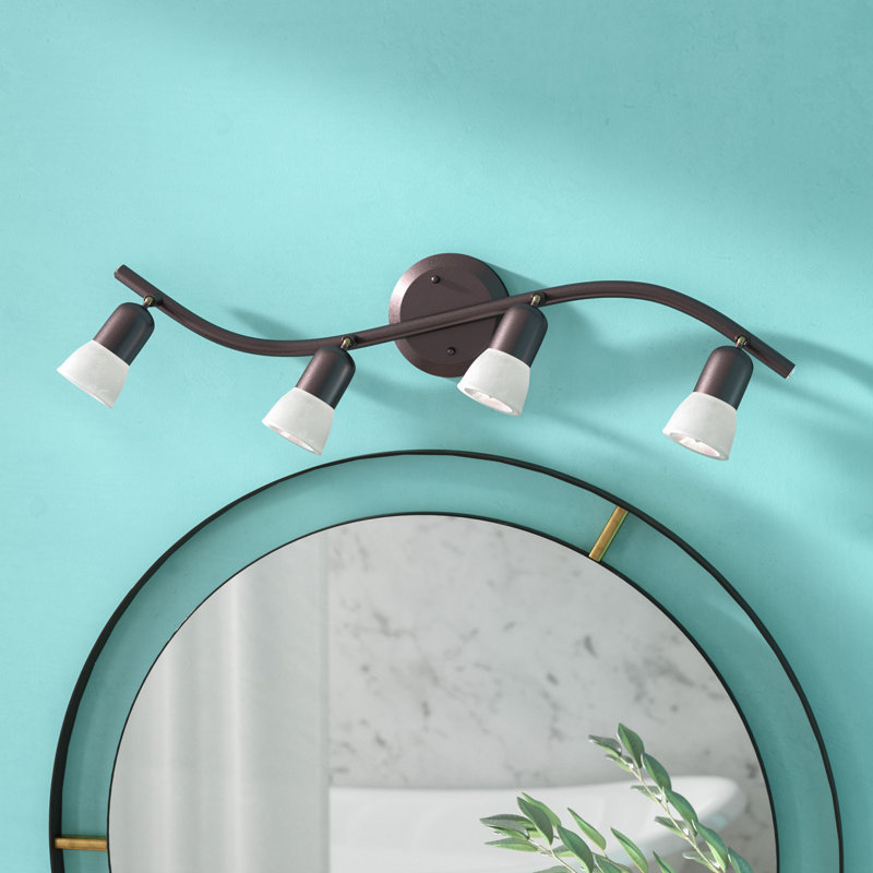 Éclairage pour meuble-lavabo 4 lumières Adira, Bronze huilé