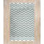 Tapis bleu en laine, viscose et coton à tissage plat Naomi-16769866