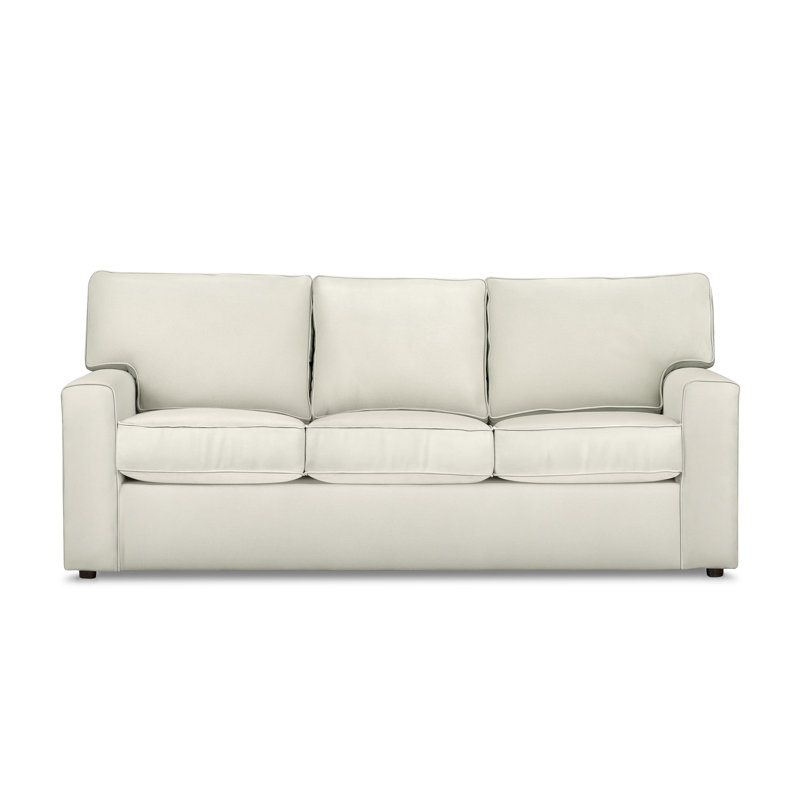 Yosef 82.5" Upholstered Sleeper Sofa, Classic Bleach White Twill