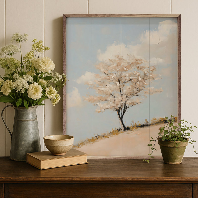 Lone Blossomed Tree By Franklyn Gregory, 40" H x 32" W