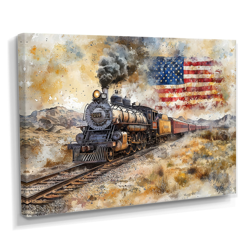 Laithen - États-Unis, art mural sur toile, H 30 po x l 40 po, Toile tendue, Ne s’applique pas
