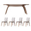 French modern simple rectangular dining table set