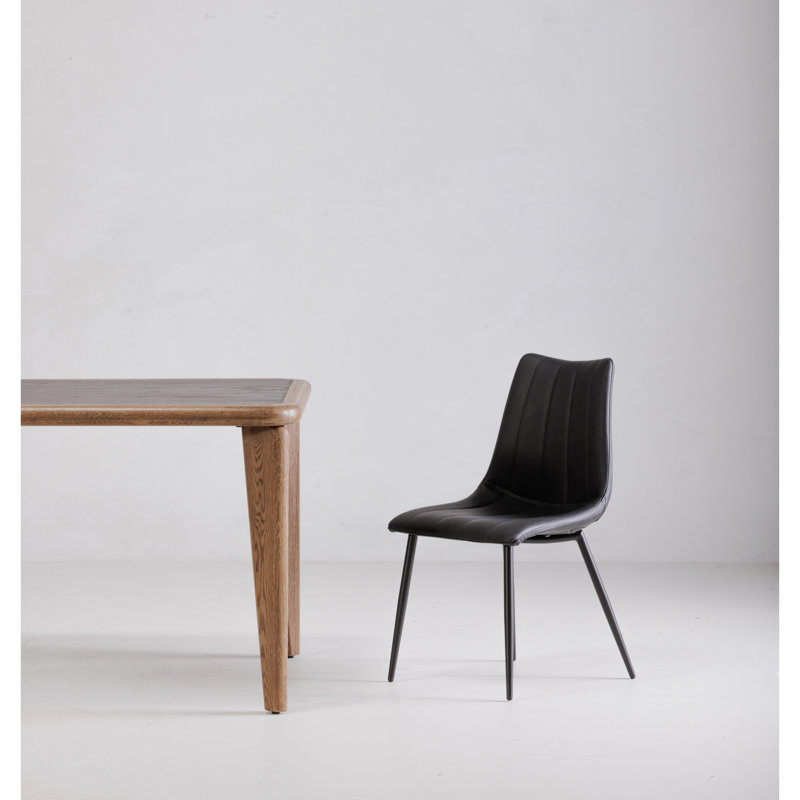 Chaise d'appoint rembourrée Finnigan, Noir